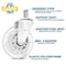 Ipower LPHY Plastic Office Chair Caster 3 inch transparent, 5 Pack, 5PK FNCASTEROFFICEMETAL3TRNX5 - alternate 5